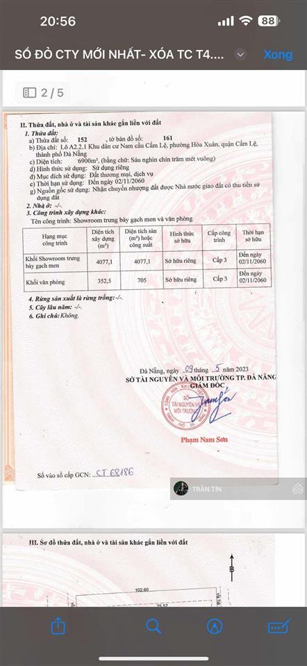 Lô đất 3 mặt tiền đường phạm hùng, hòa xuân, đà nẵng, diện tích 6900m², giá bán 207 tỷ