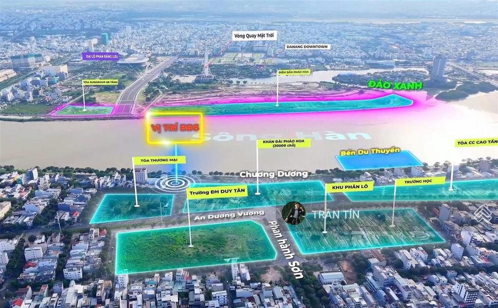 Lô đất mặt tiền đường an dương vương. đối diện khán đài pháo hoa & đà nẵng downtown