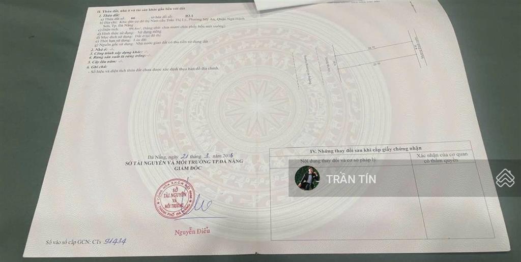 Lô đất mặt tiền đường an dương vương. đối diện khán đài pháo hoa & đà nẵng downtown