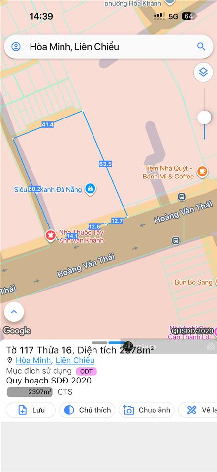 Lô đất mặt tiền số 12 đường hoàng văn thái. ngay ngã 3 hoàng văn thái & tôn đức thắng.