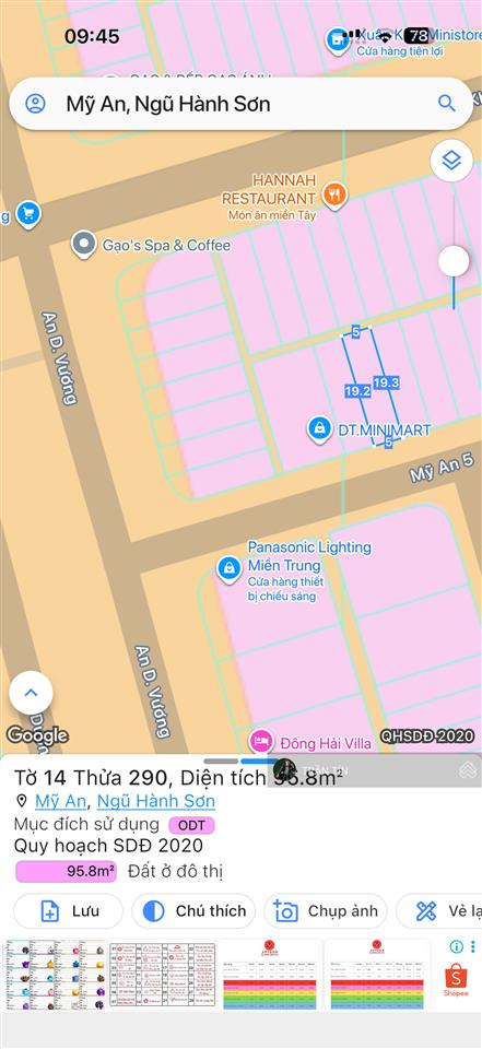 Lô đất mặt tiền đường mỹ an 5. vị trí đẹp sát an dương vương. cách sông hàn 200m