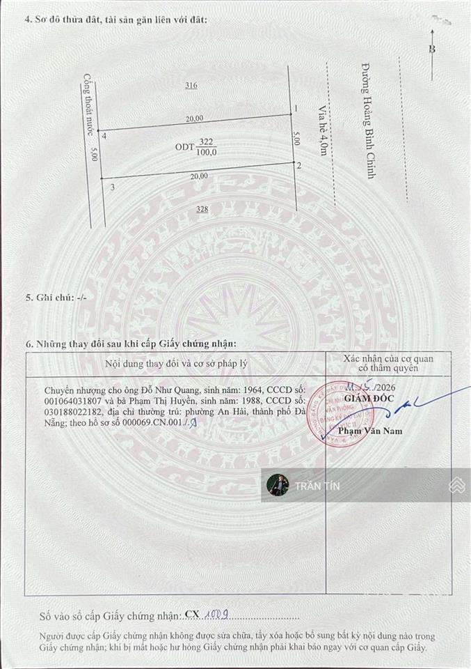 Cặp đất trục chính đất biển đường hoàng bình chính. cách bãi tắm non nước chưa tới 200m