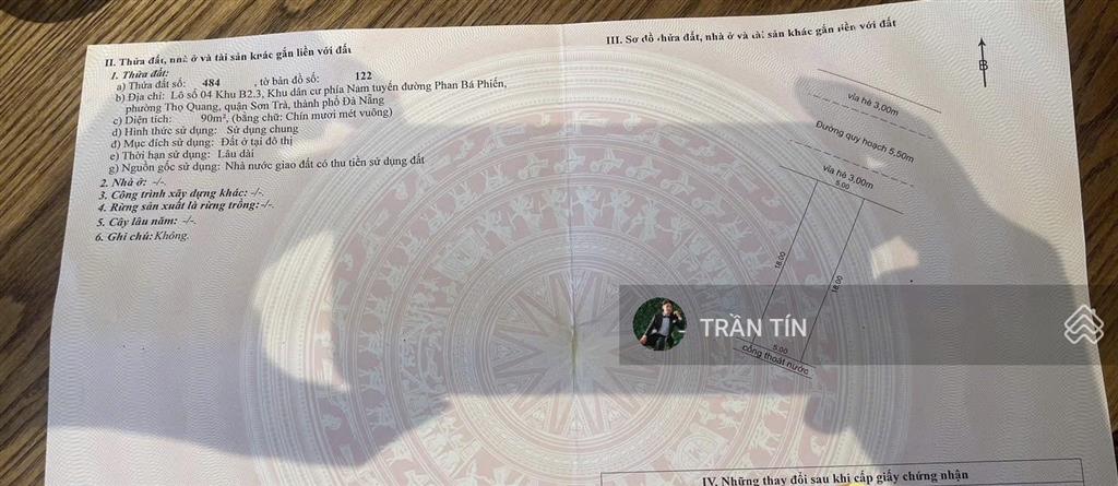 Lô đất mặt tiền đường nam an 2. cách bãi tắm mân thái 100m