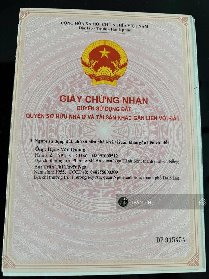 Lô đất góc 2 mặt tiền đường trần khánh dư & an thượng 24. trung tâm phố tây. cách biển mỹ khê 400m