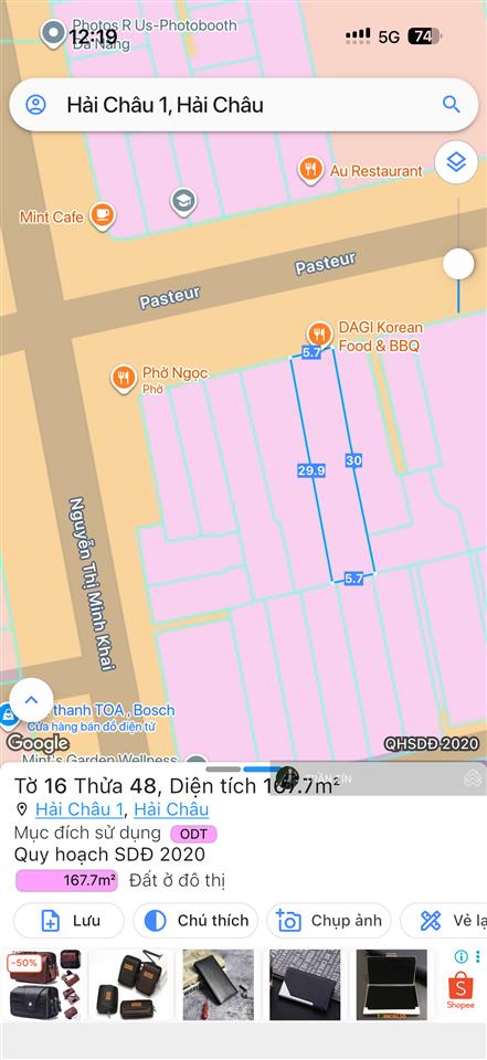 Căn nhà phố đường pasteur. trung tâm của trung tâm. cách sông hàn 400m