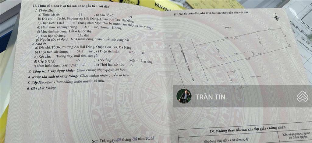 Lô đất mặt tiền đường an trung đông 7. sát võ văn kiệt. cách biển mỹ khê 500m