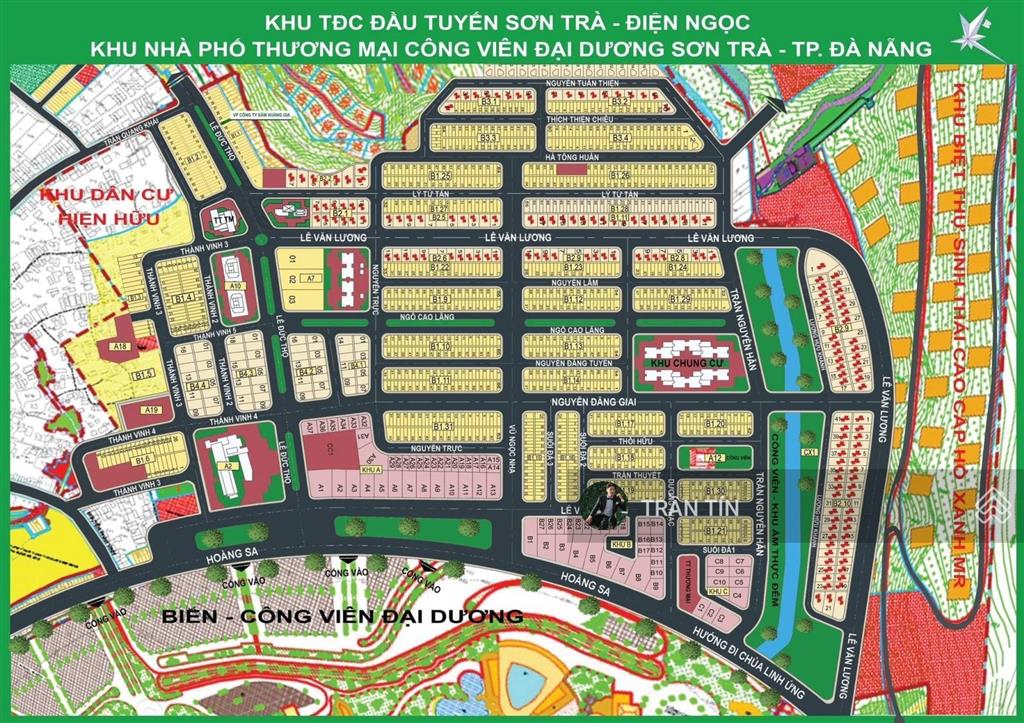 Lô đất mặt tiền đường nguyễn đăng giai. cách biển chưa tới 200m. đối diện dự án công viên đại dương