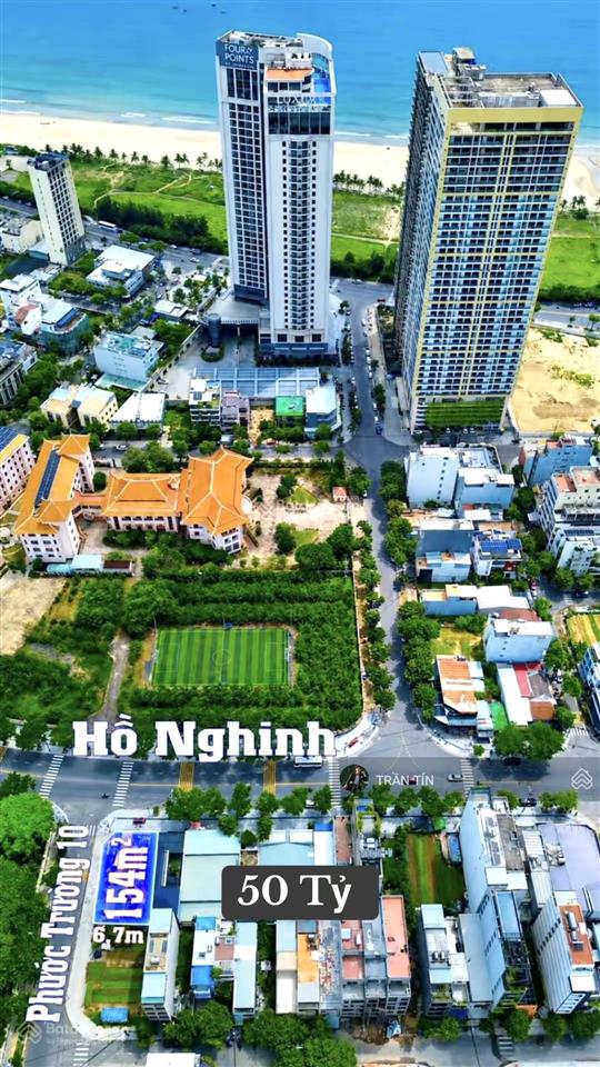 Lô đất góc 2 mặt tiền đường hồ nghinh & phước trường 10. cách bãi tắm phạm văn đồng 200m