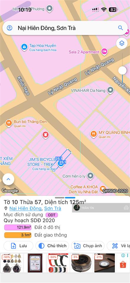 Lô đất mặt tiền đường khúc hạo. diện tích 125m². phù hợp xây dựng căn hộ lưu trú.