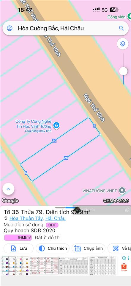 Lô đất mặt tiền đường ngô thế vinh. đối diện công viên.