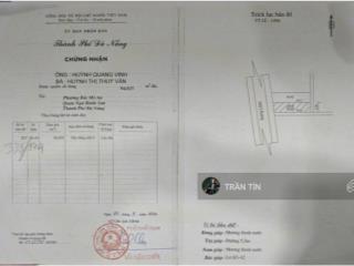 Lô đất mặt tiền đường mỹ an 4. vị trí đẹp, sát công viên mỹ an. cách sông hàn 100m.
