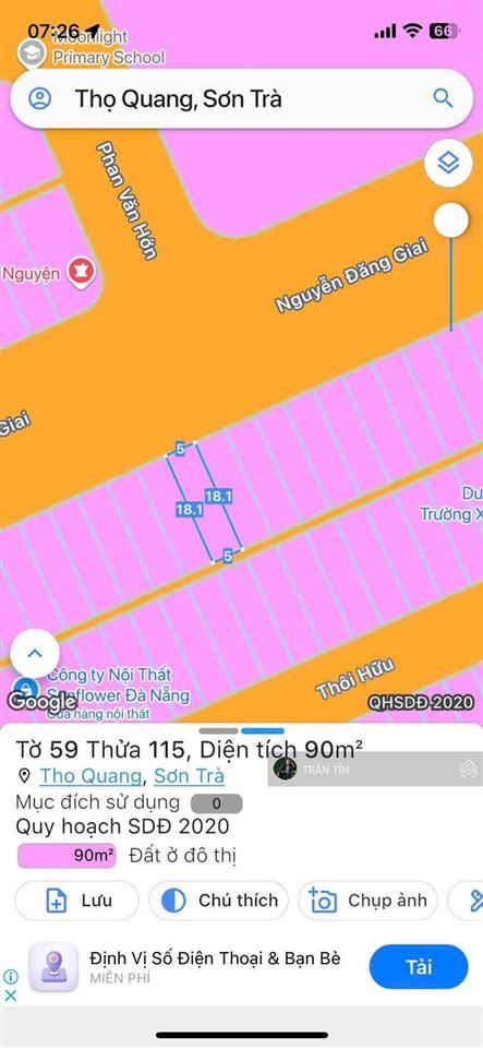 Lô đất mặt tiền đường nguyễn đăng giai. đối diện dự án công viên đại dương. cách biển 200m