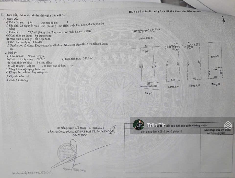 Nhà mặt tiền nguyễn văn linh. xây mới 2025. 5 tầng có thang máy. sát cầu rồng