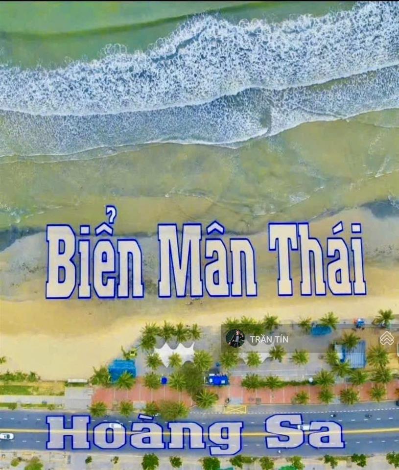 Lô đất đối lưng đường hoàng sa. cách biển mân thái chưa tới 30m