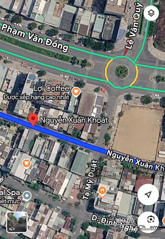 Lô đất mặt tiền đường nguyễn xuân khoát. trung tâm khu phố hàn. cách biển phạm văn đồng 500m