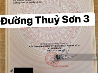 Lô đất mặt tiền đường thuỷ sơn 3. cách bãi tắm sơn thuỷ 300m