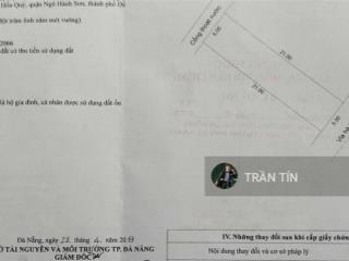 Lô đất mặt tiền đường hói kiểng 8. khu đô thị nam hoà xuân.