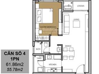 Bán 1pn vista verde  tháp orchid  6.95 tỷ bao phí