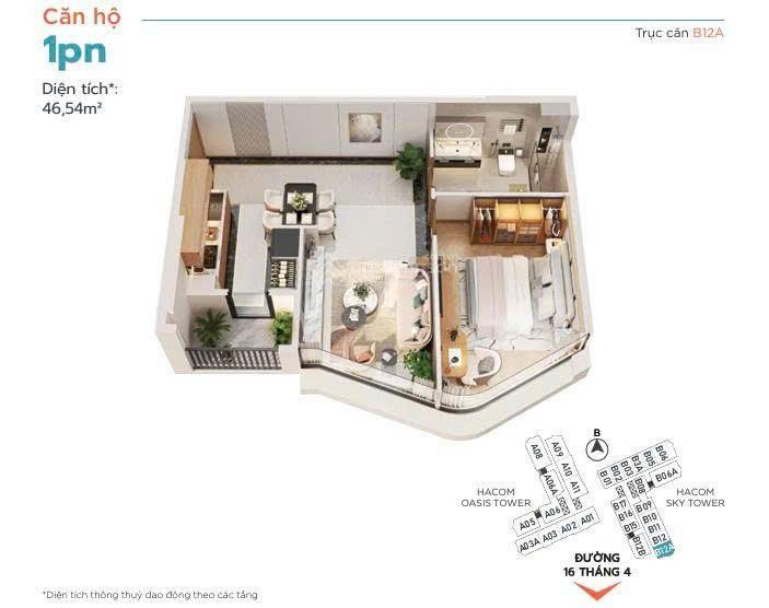 Chỉ 1,58 tỷ sở hữu căn hộ cao cấp hacom tower  tiêu chuẩn 4sao lần đầu tiên tại phan rang