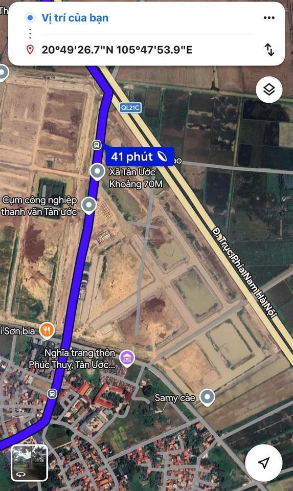 Chính chủ bán đất quế sơn thanh oai  ô tô vào đất  gần vinhomes olympic dt 52,2m² giá 3,3 tỷ