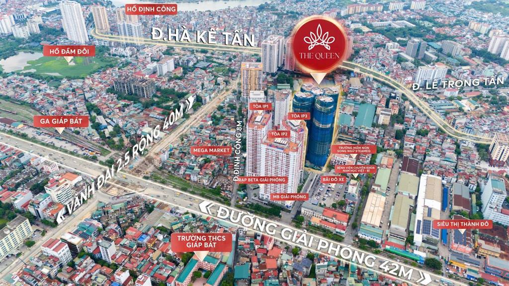 Bán căn hộ the queen 360 giải phóng, 115 triệu/m2, 76m2, chính chủ, uy tín