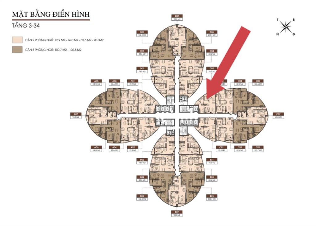 Bán căn hộ the queen 360 giải phóng, 115 triệu/m2, 76m2, chính chủ, uy tín