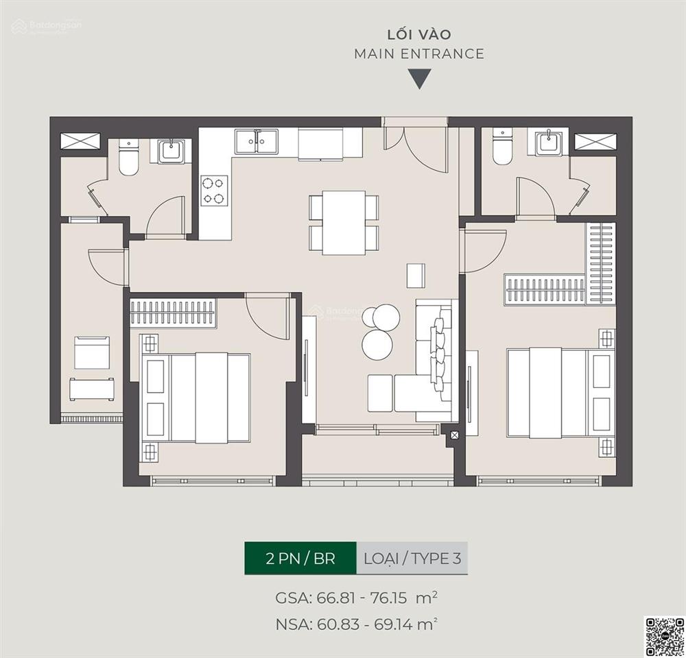 Căn góc 2pn view đôilayout 80m2 mới 100%gần đủ nội thấttại lumiere masteri  vinhomes q9giá 10tr