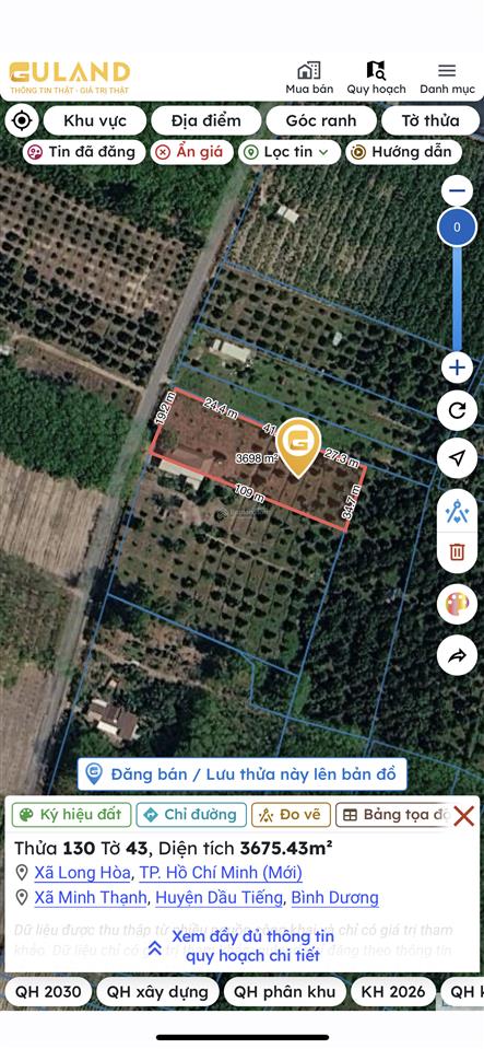Bán đất mt lò rèn, đt 749b, long hòa, 15 tỷ, 3700m2, giá cực chất