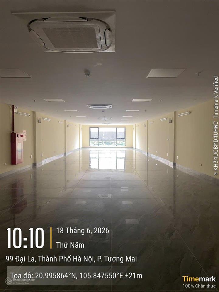 Cho thuê sàn văn phòng dt 200m2 tại đại la  giá ưu đãi chỉ 150k/m2/th