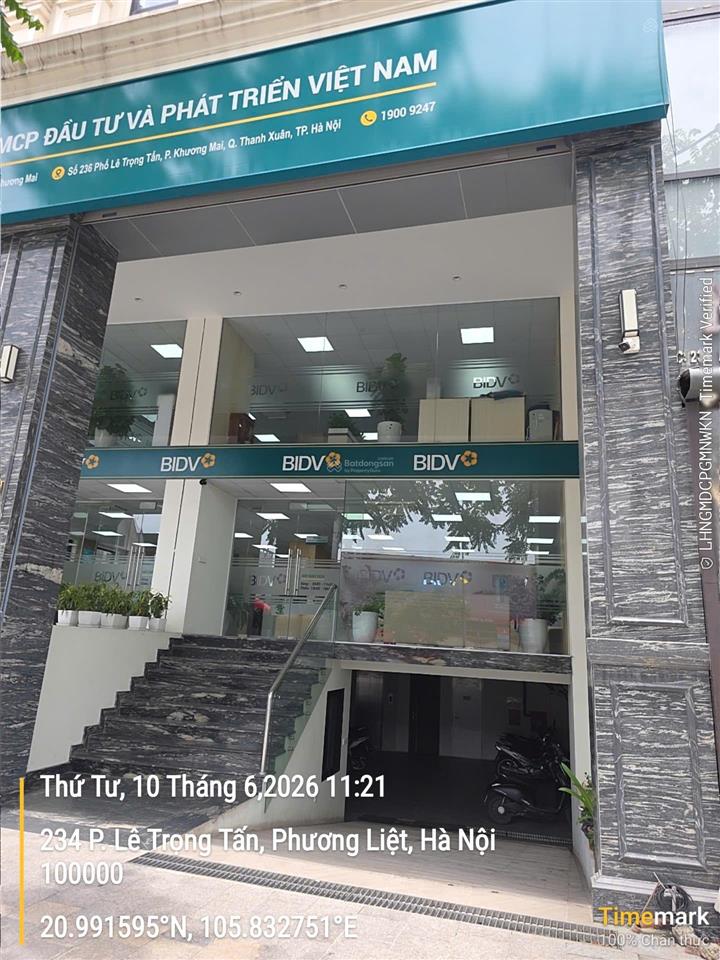 Cho thuê văn phòng tại 234 lê trọng tấn, khu vực sầm uất, diện tích 210m2, giá tốt