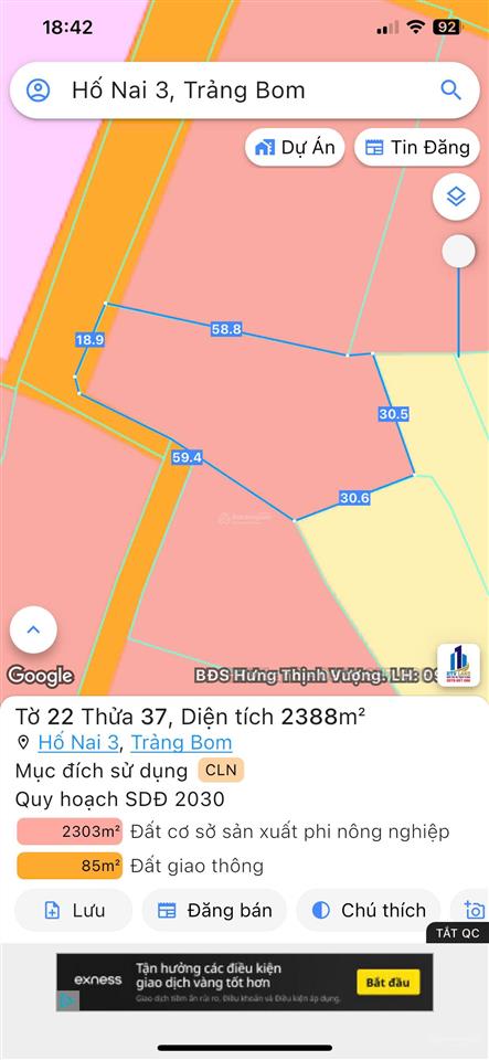 Cơ hội hiếm  đất kcn hố nai 3  giá tốt hơn ngân hàng