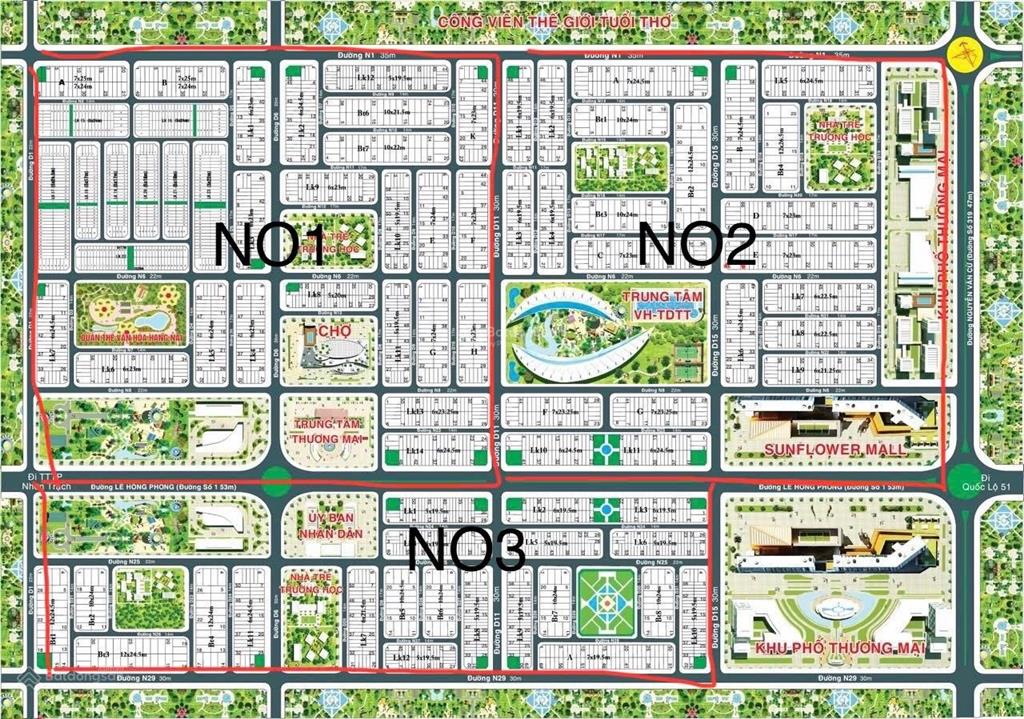 Bán đất nền dự án sunflower city nhơn trạch giá tốt nhất. có nhận ký gửi mua bán