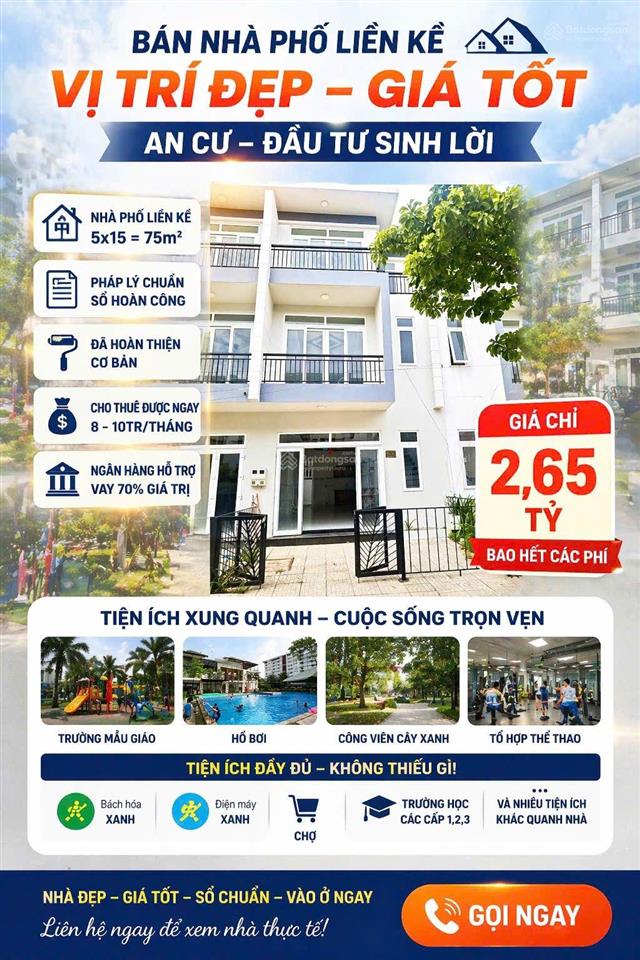 Phúc an city bán gấp nhà sổ đã hoàn công, hoàn thiện đẹp  cho thuê dòng tiền, liền kề vin hóc môn.