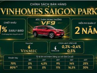 Vinhomes saigon park  booking ưu tiên chọn căn đẹp  chiết khấu 1%+  cam kết có căn theo yêu cầu