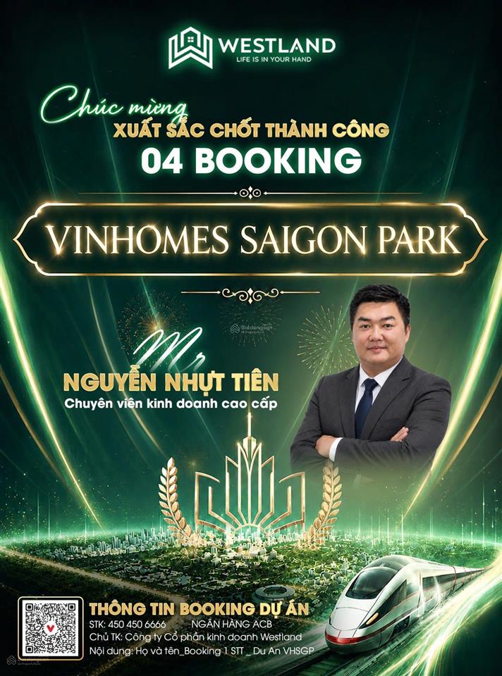 Vinhomes saigon park  booking ưu tiên chọn căn đẹp  chiết khấu 1%+  cam kết có căn theo yêu cầu