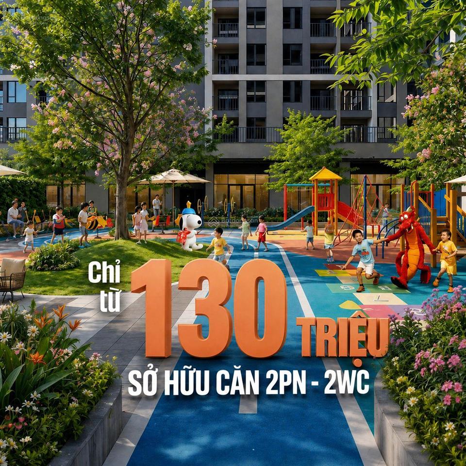 Chỉ 130 triệu sở hữu căn hộ phù hợp kh trẻ an cư hoặc cho thuê, cách kcn & vin hóc môn 2km