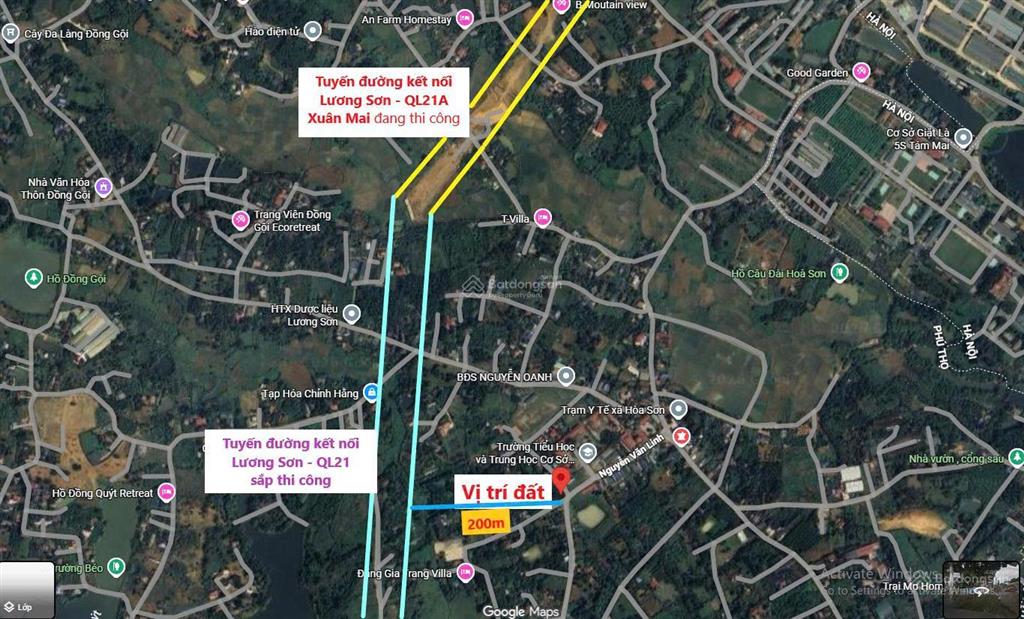 Bán đất tại hòa sơn, lương sơn, giá cực chất 1,6 tỷ, 50m2
