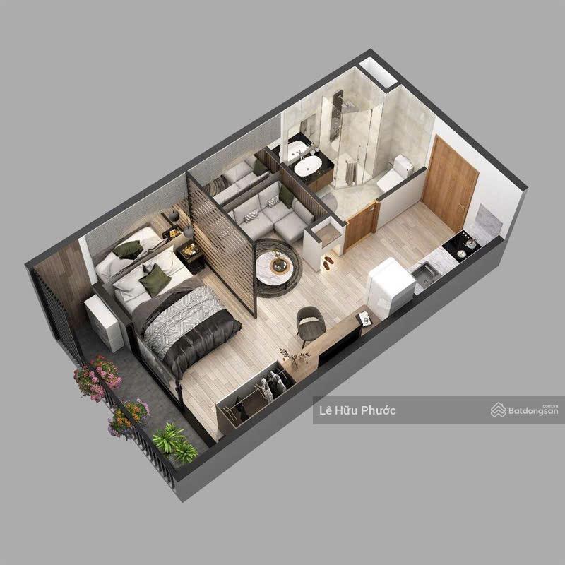 Căn studio rẻ nhất tại imperia sky park, 90 triệu/m2, 28m2, full nội thật