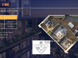 Bán căn hộ dlt, 66 m2, 2pn, 2wc view hồ hạ đình, hướng mát, giá bằng 1/2 vin cao xà lá cách 500m