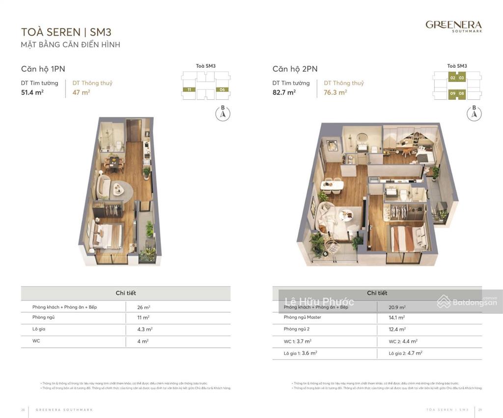 Căn hộ tiêu chuẩn resort 76m2, 2pn, 2wc tại greenera southmark, cách vin olympic 5p di chuyển