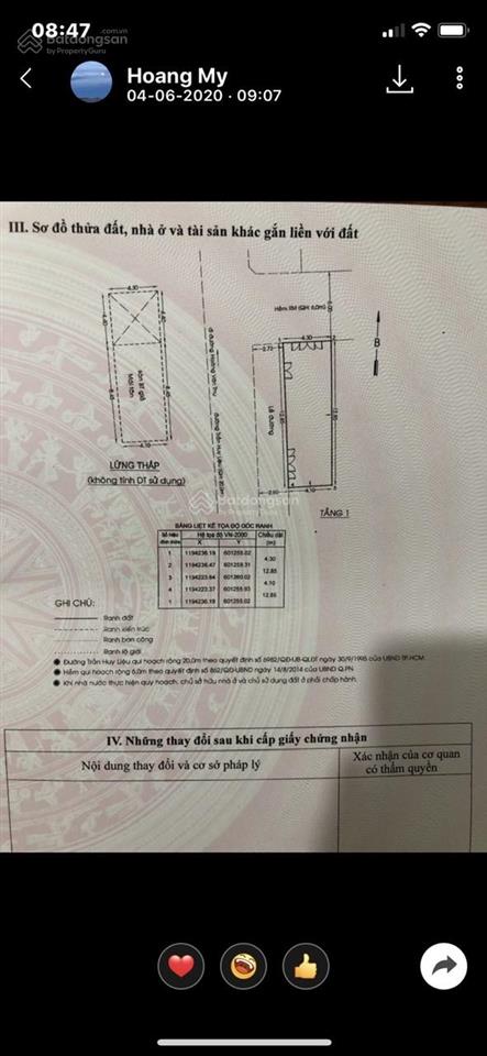 Bán nhà chính chủ 2 mặt tiền đường trần huy liệu, đối diện bệnh viện đang