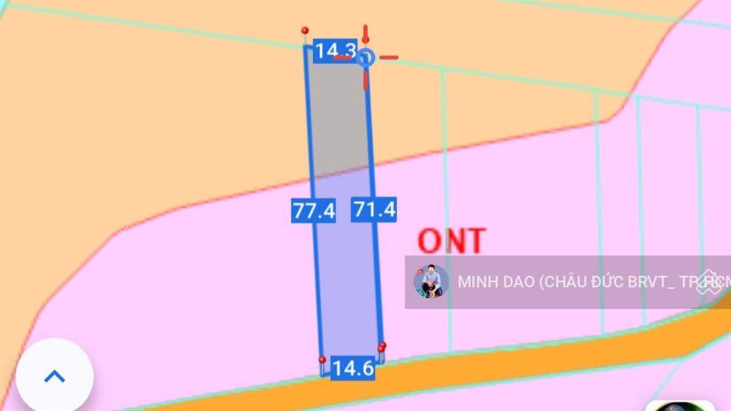 ~1000 m2 cắt lỗ còn 1,85 tỷ (14 x 72)m ngay khu dân cư xã láng lớn và cạnh trường học, ủy ban vip