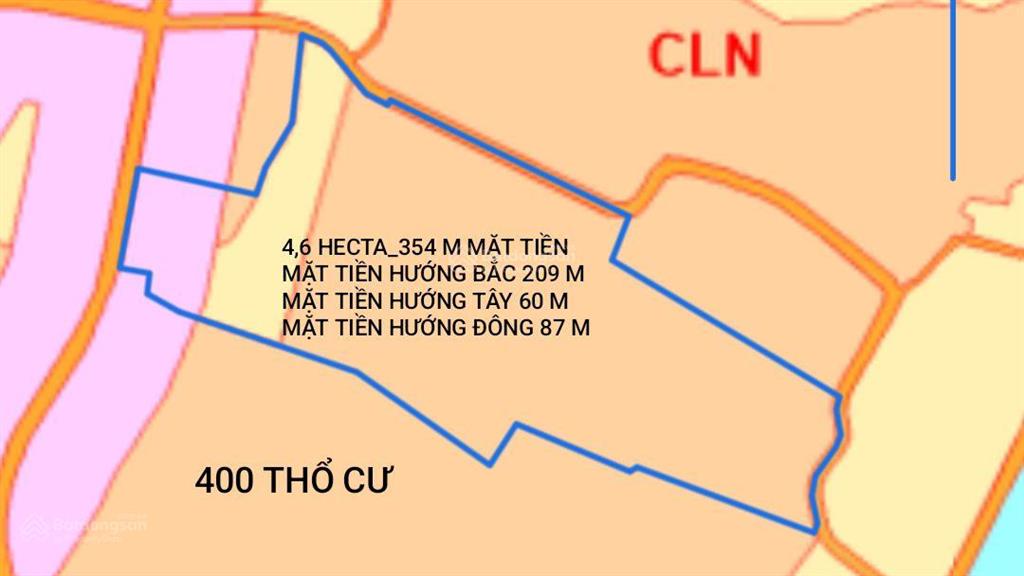 Bán 4,6 hecta 400 thổ cư gần tp bà rịa mặt tiền 354 m chỉ 1,5 triệu /m2 |  0375 159 ***