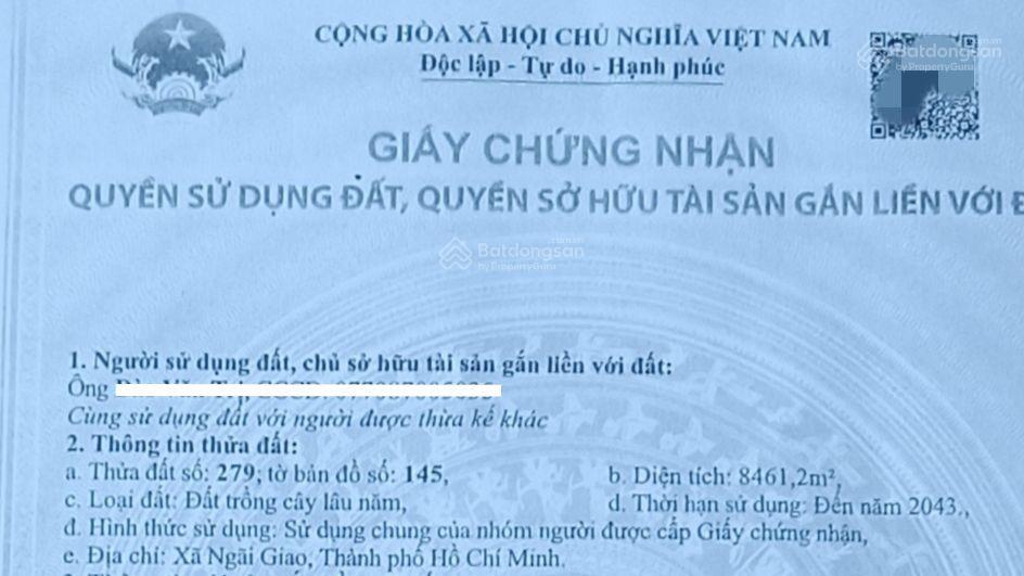 Đất 2 mặt tiền đường nhựa tim vàng tại tân lâm, 4835m² mặt tiền vi vu, giá 3,3 tỷ siêu ngon
