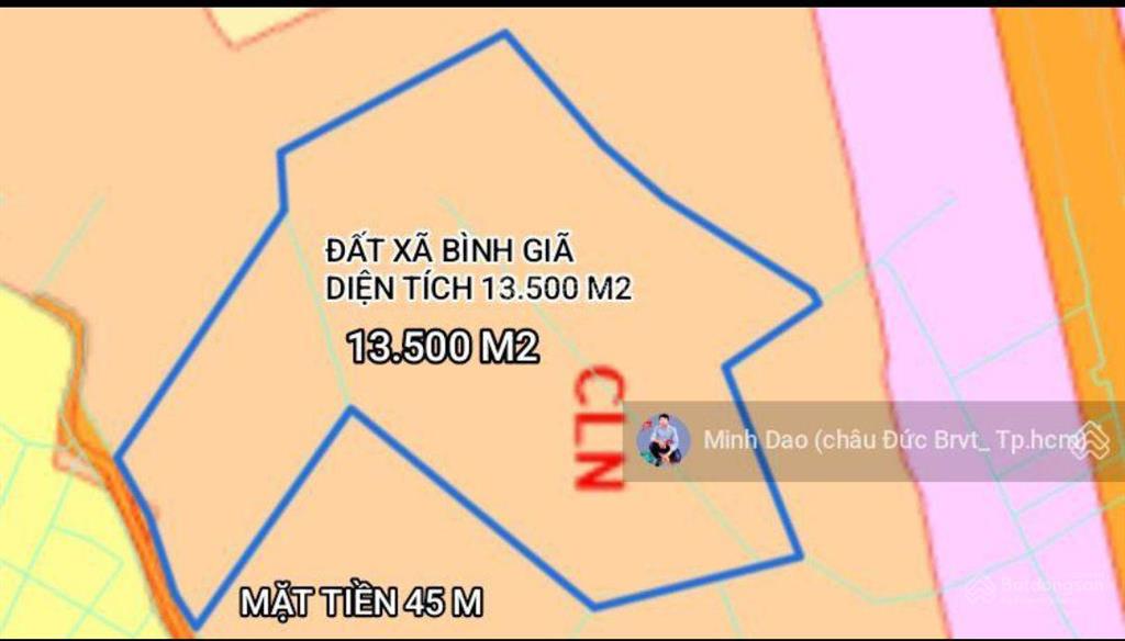 Cần bán 13.500 m2, 750 triệu/sào gần ngã 6, nút giao cao tốc long thành hồ tràm siêu ngon bổ rẻ
