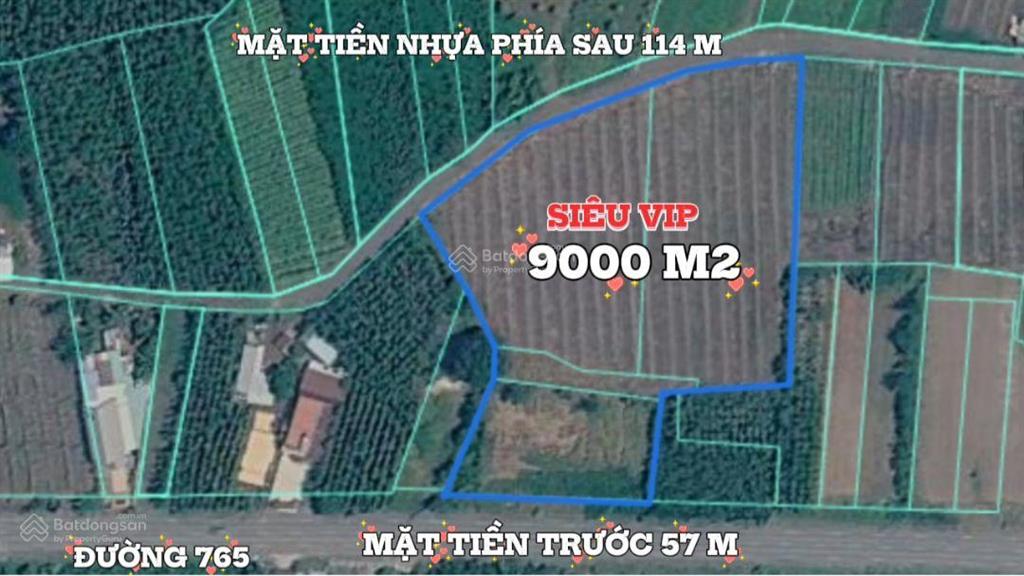 9000 m2 |giá 15,5 tỷ mặt tiền trước sau 173m đường 765 đá bạc cạnh nút giao cao tốc lt, ht siêu đẹp