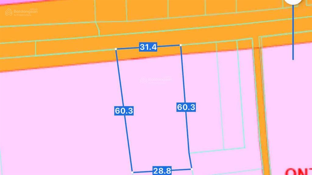 Tài chính 5 tỷ sở hữu 1786,9 m2 200 tc(31,4x60)m đường nhựa tim vàng tại xã kim long khu dân cư
