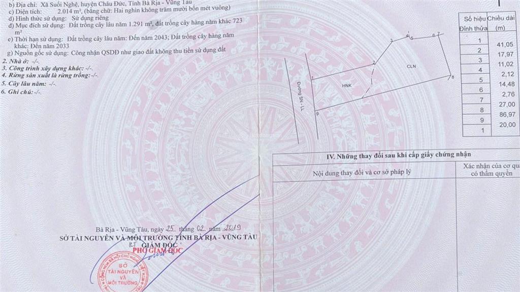 Đất vị trí đẹp tại suối nghệ 2.014 m2 | giá 5,1 tỷ cách kcn sonadezi, đồi cừu và sân golf chỉ 2 km