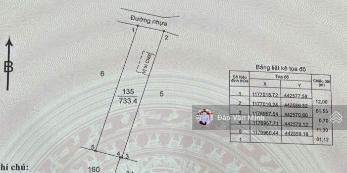 733,4 m2 giá 3,4 tỷ tại trung tâm ngãi giao đất có 60 tc tường rào bao quanh khu dân cư cực kì đẹp