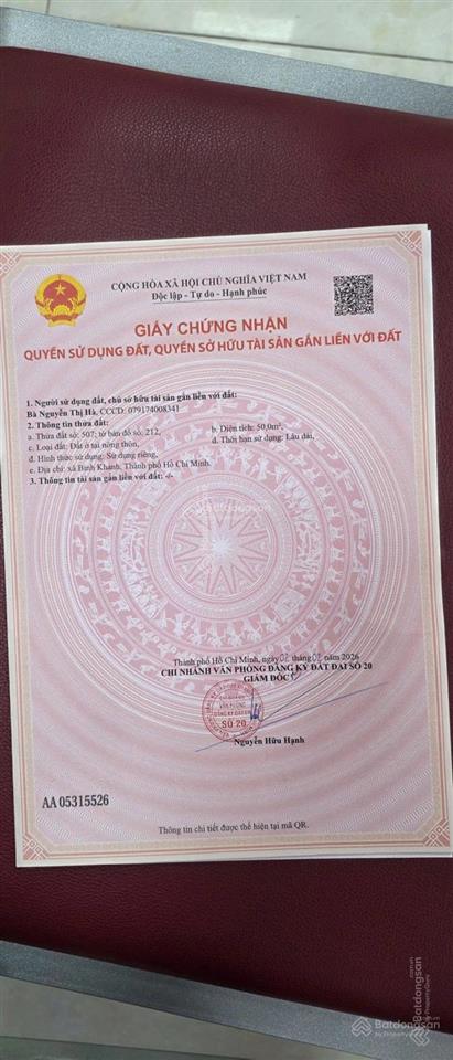 Nhà bình khánh sổ riêng thổ cư 250m2